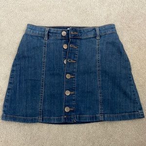 Tokyo Darling Jean Button Mini Skirt